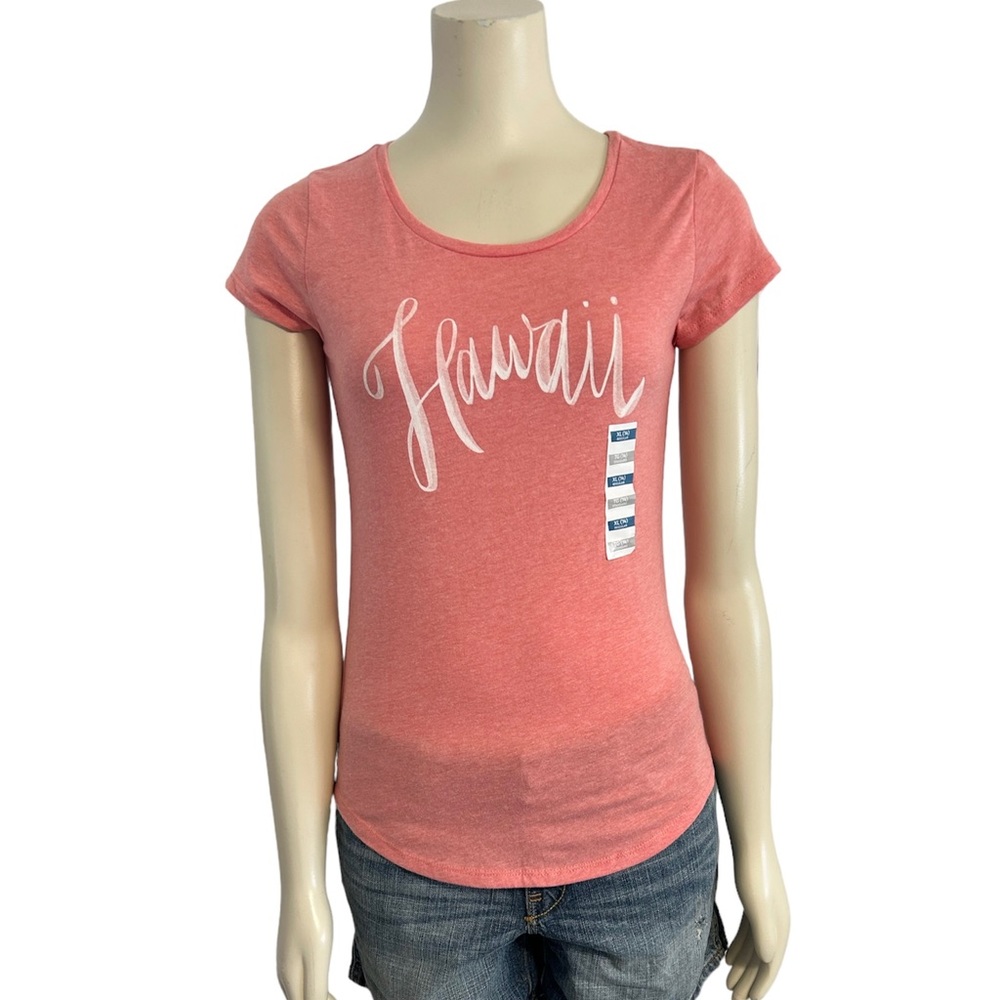 Old Navy Hawaii Scoop Neck T-shirt Girls XL 14 Orange‎ NEW with tags